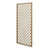 Treillis renforcé en bois maille losange 1m x 2m - Bois naturel